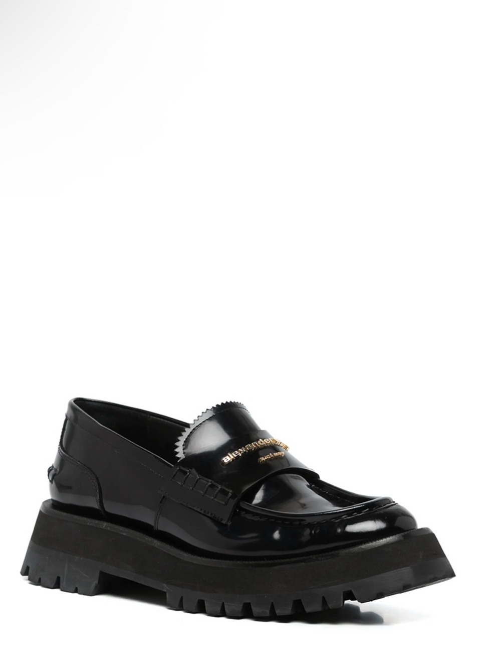 Alexander Wang Black Patent Leather Lug Sole Loafers